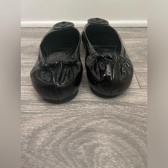Tory Burch Minnie Travel Ballet Flats Black Patent Leather Women’s Size 11 - Picture 7 of 12